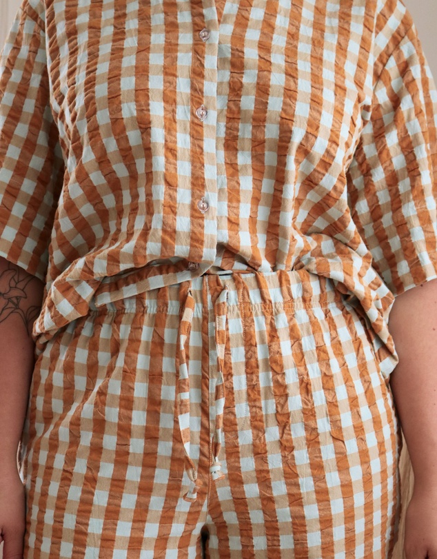 Mosey Me - Honey Blue Seersucker Pyjama Set