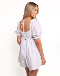Petal & Pup - Rosalette Puff Sleeve Playsuit - White