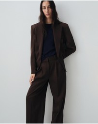 M.N.G - Straight Mid-Rise Suit Trousers