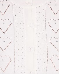 Petal & Pup - Baylie Pointelle Cardigan - White