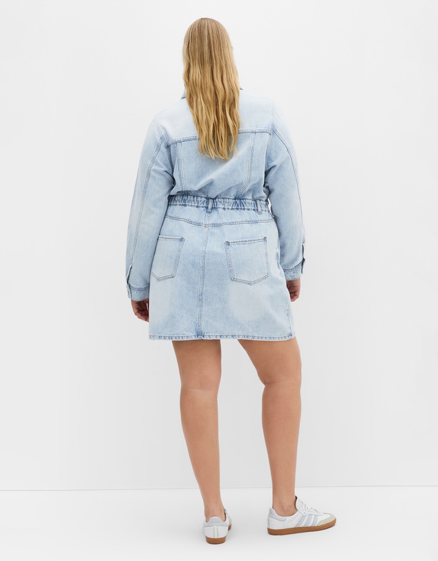 City Chic - Plus size Liora Denim Mini Dress - light wash