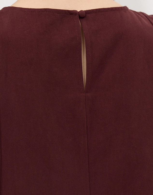 Calli - Ruby Cotton Twill Shift Dress
