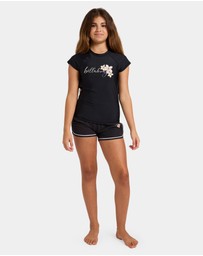 Billabong - Girls 6 to 16 Bloom Crush Short Sleeve Rashguard
