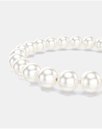Swarovski - Matrix Bracelet, Crystal Pearl, White, Rhodium Plated