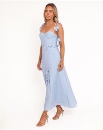 Petal & Pup - Della Midi Dress - Pale Blue