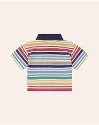 Huxbaby - Moto Hux Rainbow Stripe Polo - Babies-Kids