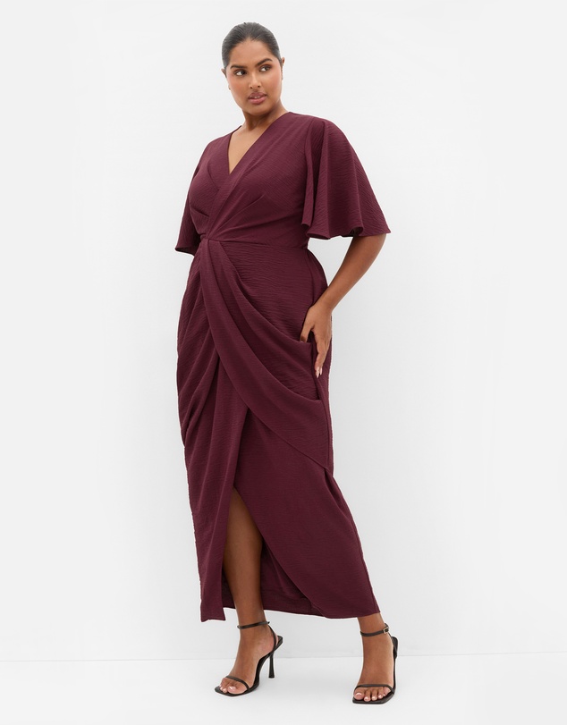City Chic - Braelynn Drape Maxi Dress