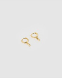 Izoa - Number 5 Huggie Earrings