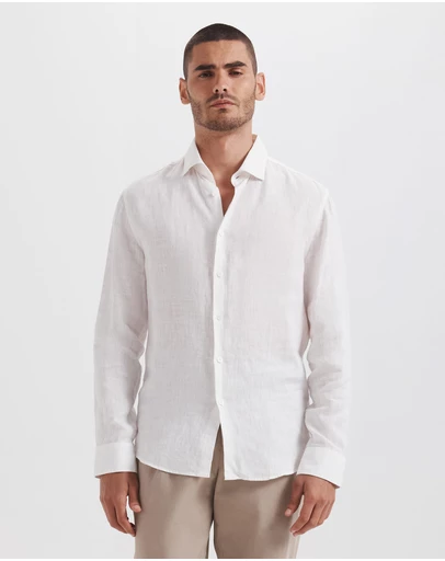 SABA - Anderson Long Sleeve Classic Linen Shirt