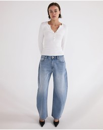 Abrand - 95 Barrel Crop Jeans - ICONIC EXCLUSIVE