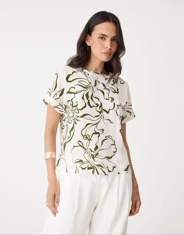 Forcast - Natalie Floral Crepe Tee