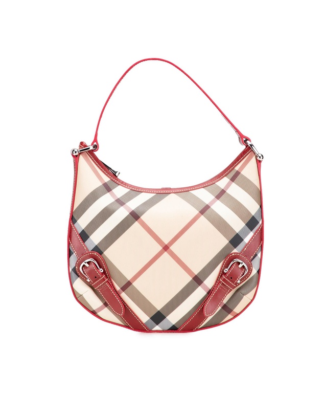 Pre-Loved by Azura Reborn - Pre-Loved Supernova Check Coated Canvas Larkin Hobo