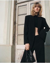 M.N.G - Straight Mid-Rise Suit Trousers
