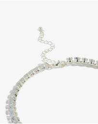 Lovisa - Silver Cubic Zirconia Navette Tennis Set