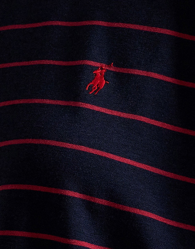 Polo Ralph Lauren - Club Terry Striped Long Sleeve Cotton Jersey Pyjama Set