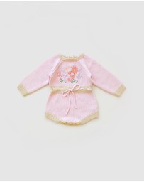 WITH LOVE FOR KIDS - Long Sleeve Knitted Romper - Babies
