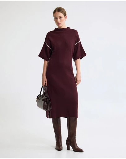 Oxford - Natalya Knit Contrast Piping Dress