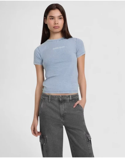 GUESS Jeans - GUESS JEANS Slim Logo Print T-Shirt
