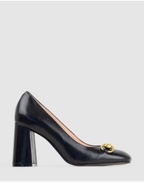 Edward Meller - BAILEY85 Block Heel Pump with Trim