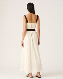 MOS The Label - Lis Embroidery Midi Dress