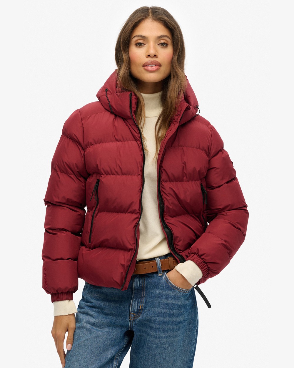 Superdry - Hooded Sports Puffer Jacket - Coats & Jackets (Stanton Red) Hooded Sports Puffer Jacket