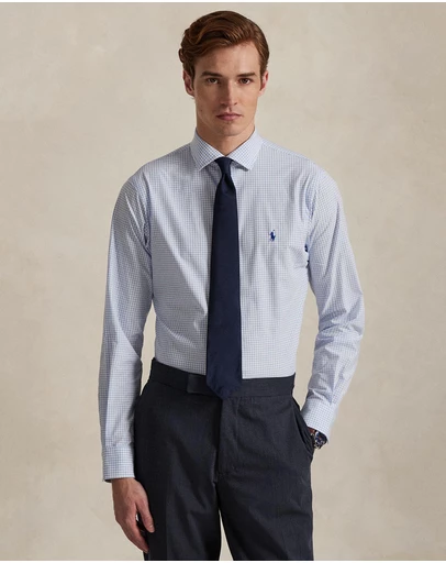 Polo Ralph Lauren - Custom Fit Plaid Stretch Poplin Shirt - ICONIC EXCLUSIVE