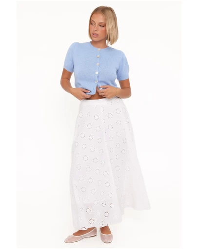 Petal & Pup - Varia Eyelet Maxi Skirt - White