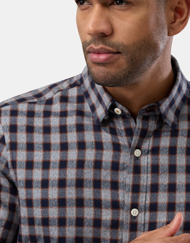 Brooksfield - Brushed Cotton/Tencel Shirt