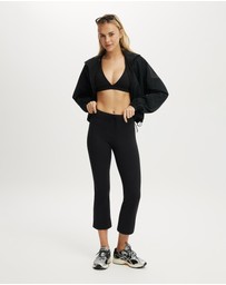 Cotton On Body Active - Ultra Soft Tie Front Cropped Kick Flare