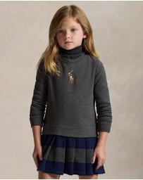 Polo Ralph Lauren - Big Pony Fleece Sweatshirt Dress - ICONIC EXCLUSIVE - Babies-Kids