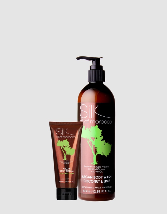Silk Oil of Morocco - Argan Cleanse & Hydrate - Coconut & Lime - Value Pack