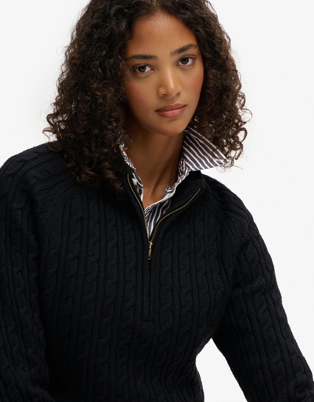 Superdry - Brushed Cable Half Zip Knit