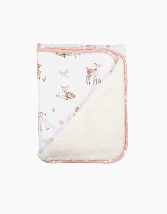 Living Textiles - Jersey Sherpa Blanket - Fawn Fables