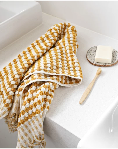 Miss April - Pompom Hand Towel