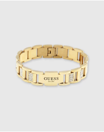 GUESS - Guess Frontier Gold Tone Bracelet 15mm