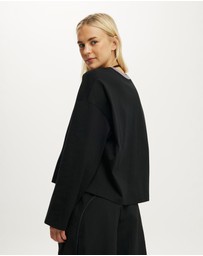 Cotton On Body Active - Long Sleeve Boxy Graphic Crew Sweat