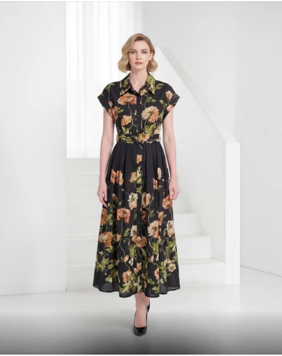 Mossée - Arabelle Floral Midi Dress