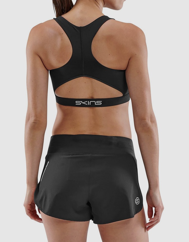 SKINS - SKINS Women's Series-3 Clothing Elite Sports Bra Activewear Black