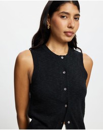 White By FTL - Kyra Button Tank