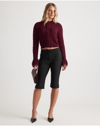 Decjuba - Morgan Fringe Cuff Cardigan