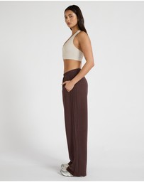 All Fenix - Soft Luxury Pin Tuck Wide Leg Track Pant