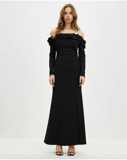 Romance by Honey and Beau - Aria Off Shoulder Maxi Dress