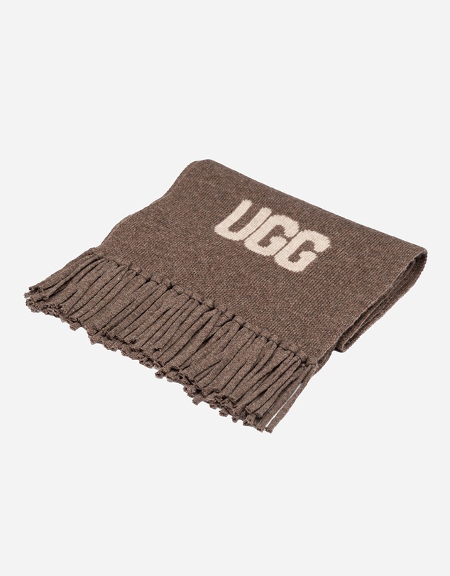 Ozwear Connection Uggs - Ugg Logo Cashmere Aus Wool Woven Scarf
