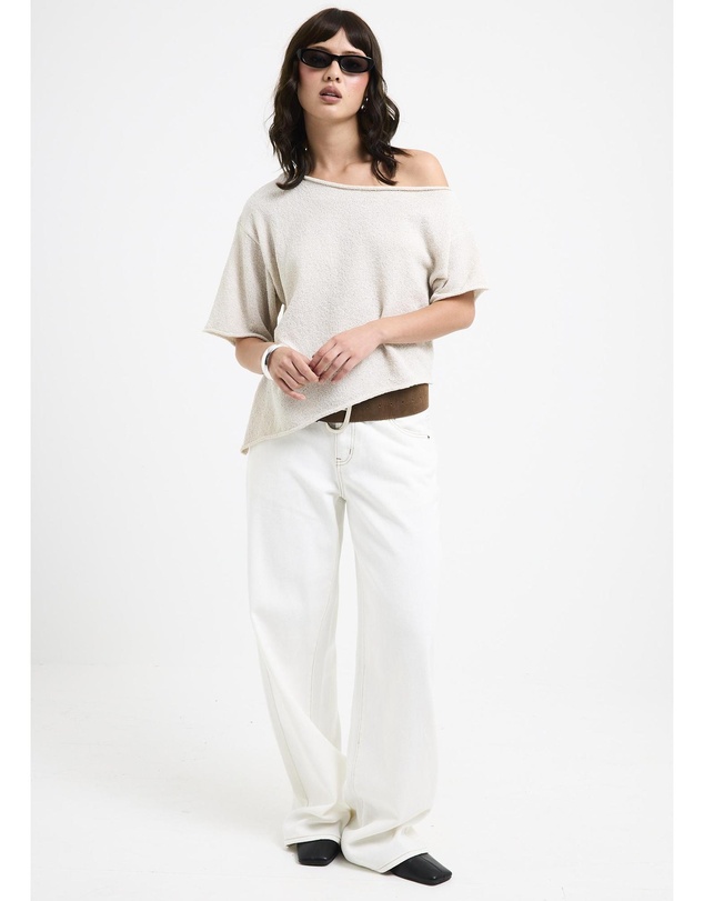 Subtitled - Asymmetric Knit Top