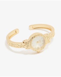 Lovisa - Gold Molten Vintage Round Watch Cuff