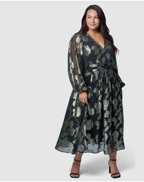 Pink Dusk by Curve Project - Secrets Metallic Maxi Dress