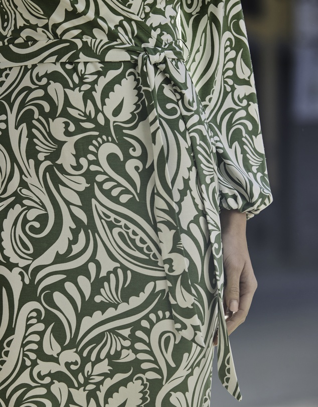 Sosandar - Paisley Print Belted Wrap Dress