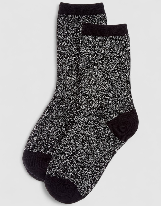 High Heel Jungle - Lurex Trouser Sock - Black