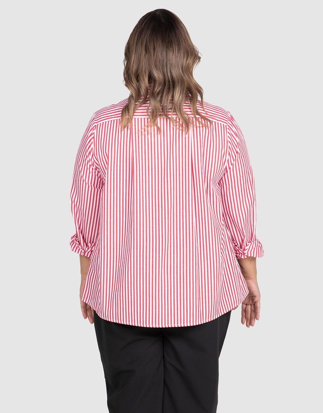 Love Your Wardrobe - Ella Stripe Button-Up Shirt