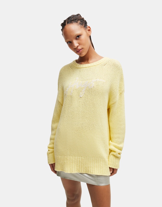 HUGO - Cotton Oversized Logo Sweater